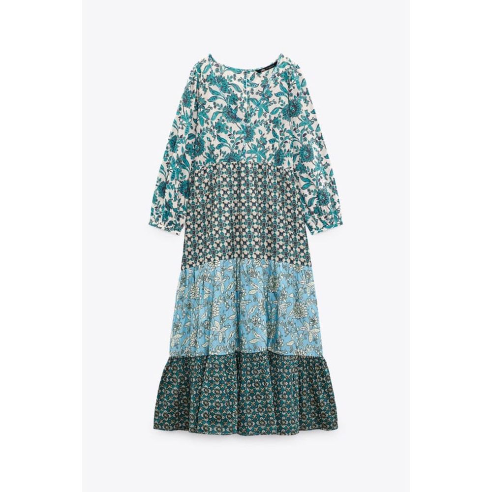 NWT ZARA BOHO PATCHWORK PRINT DRESS - Picture 13 of 13